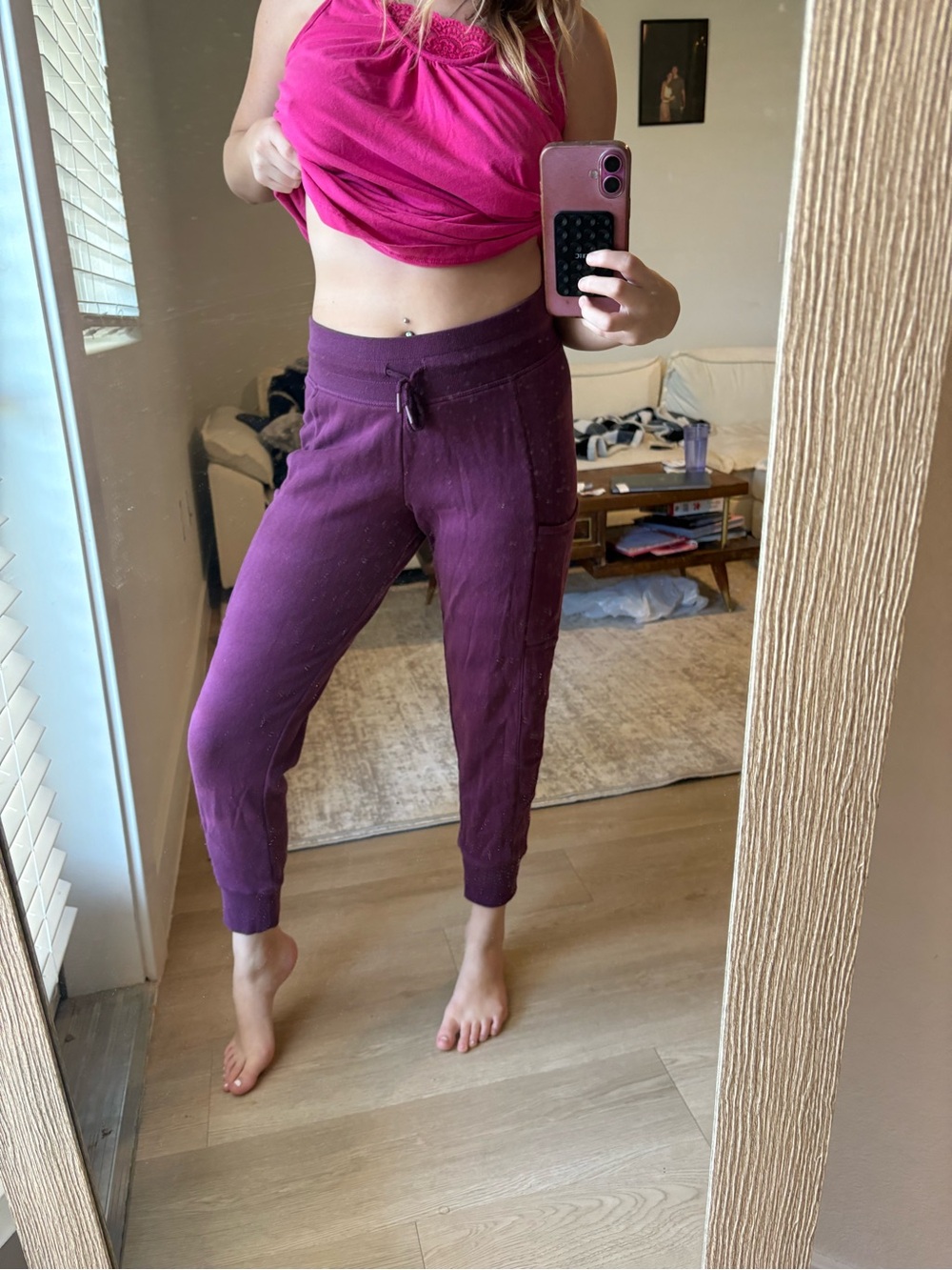 Reebok Plum Drawstring Jogger Pants